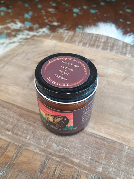 The Large Coffee, Cedar, and Sandalwood Face Fats Premium Whipped Bison Tallow