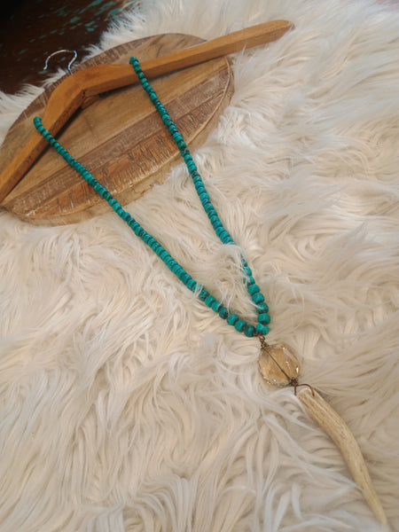 The Day Bone Tooth Turquoise Necklace