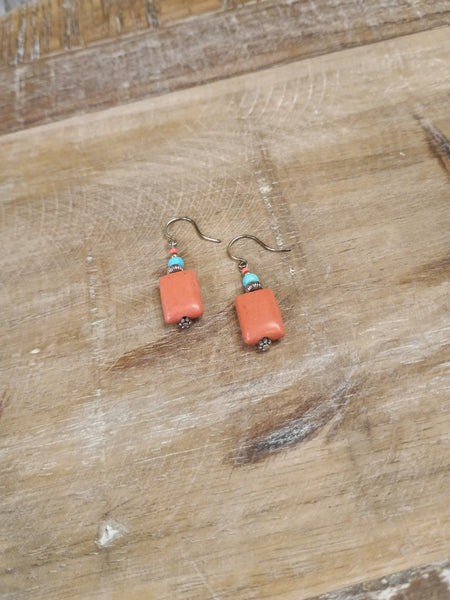 The Real Time Coral Earrings