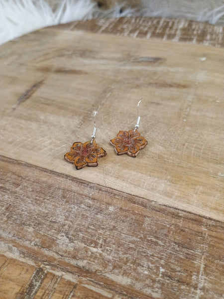 The Little Lilies Leather Earrings