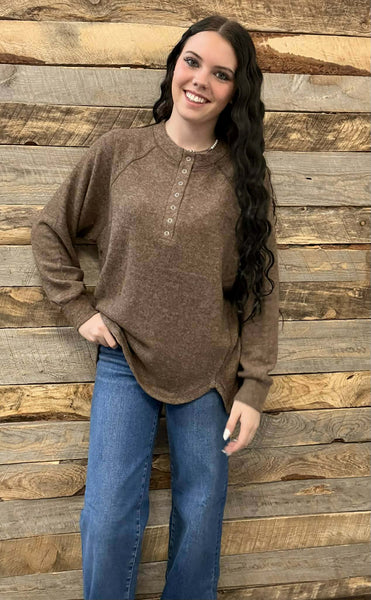 The Stop It Here Brown Sweater