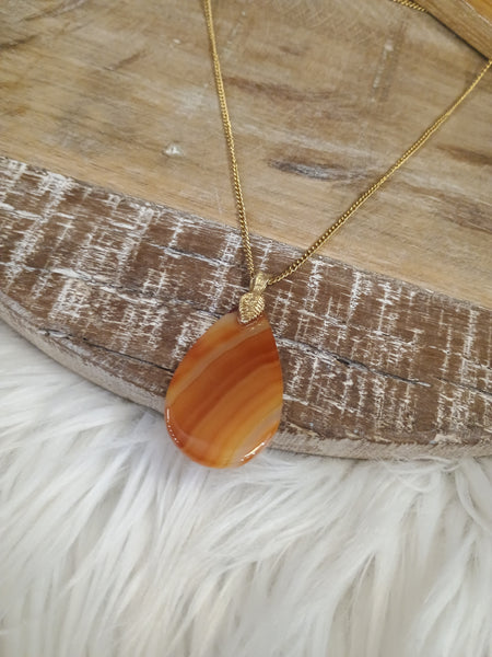 The Rust Orange Stone Necklace