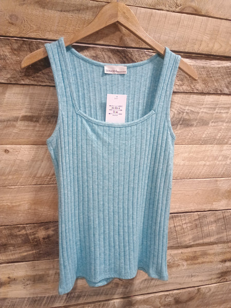 The Talk It Up Turquoise Tank Top