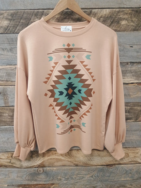 The Aztec Light Mocha Sweatshirt