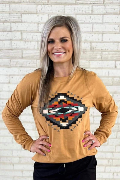 The Aztec Mustard Long Sleeve Tee