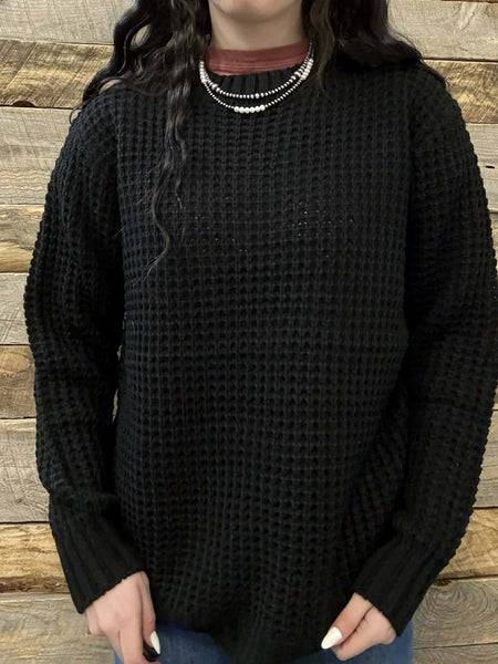 The Come Here Black Sweater