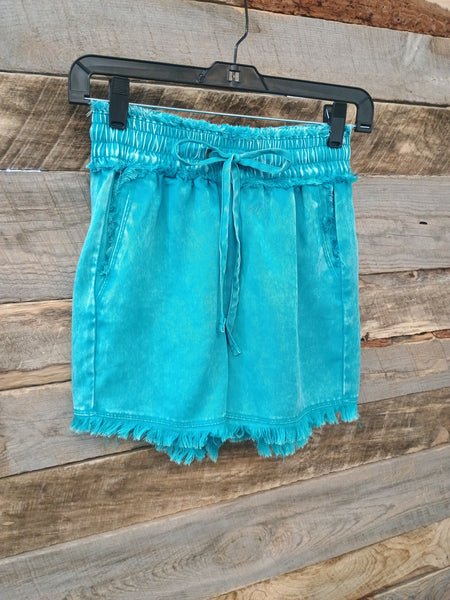 The Follow It Up Light Teal Shorts