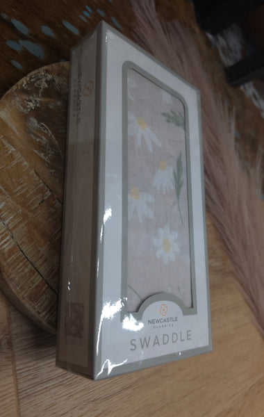 The White Daisy Bamboo Swaddle