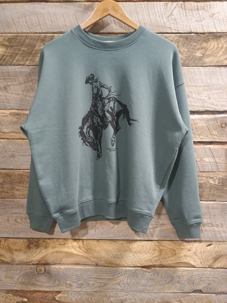 The Come Here Bronc Deep Basil Sweatshirt