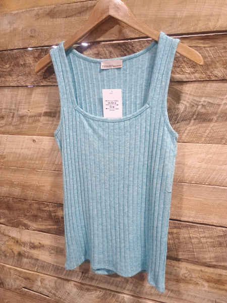The Talk It Up Turquoise Tank Top