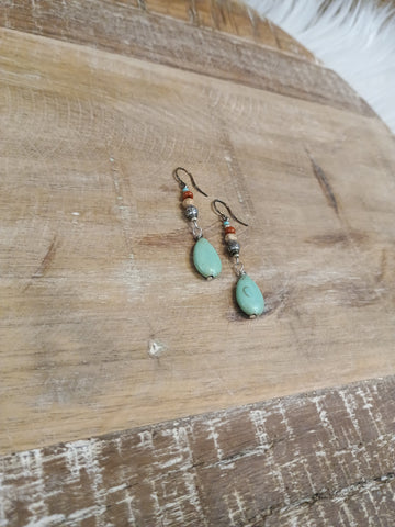 The Real Time Light Teal Earrings