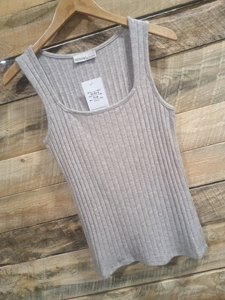 The Talk It Up Ash Mocha Tank Top
