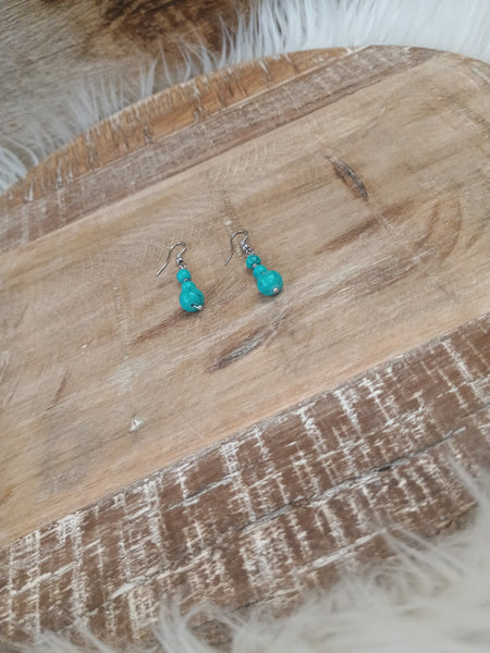 The Real Time Round Stone Earrings