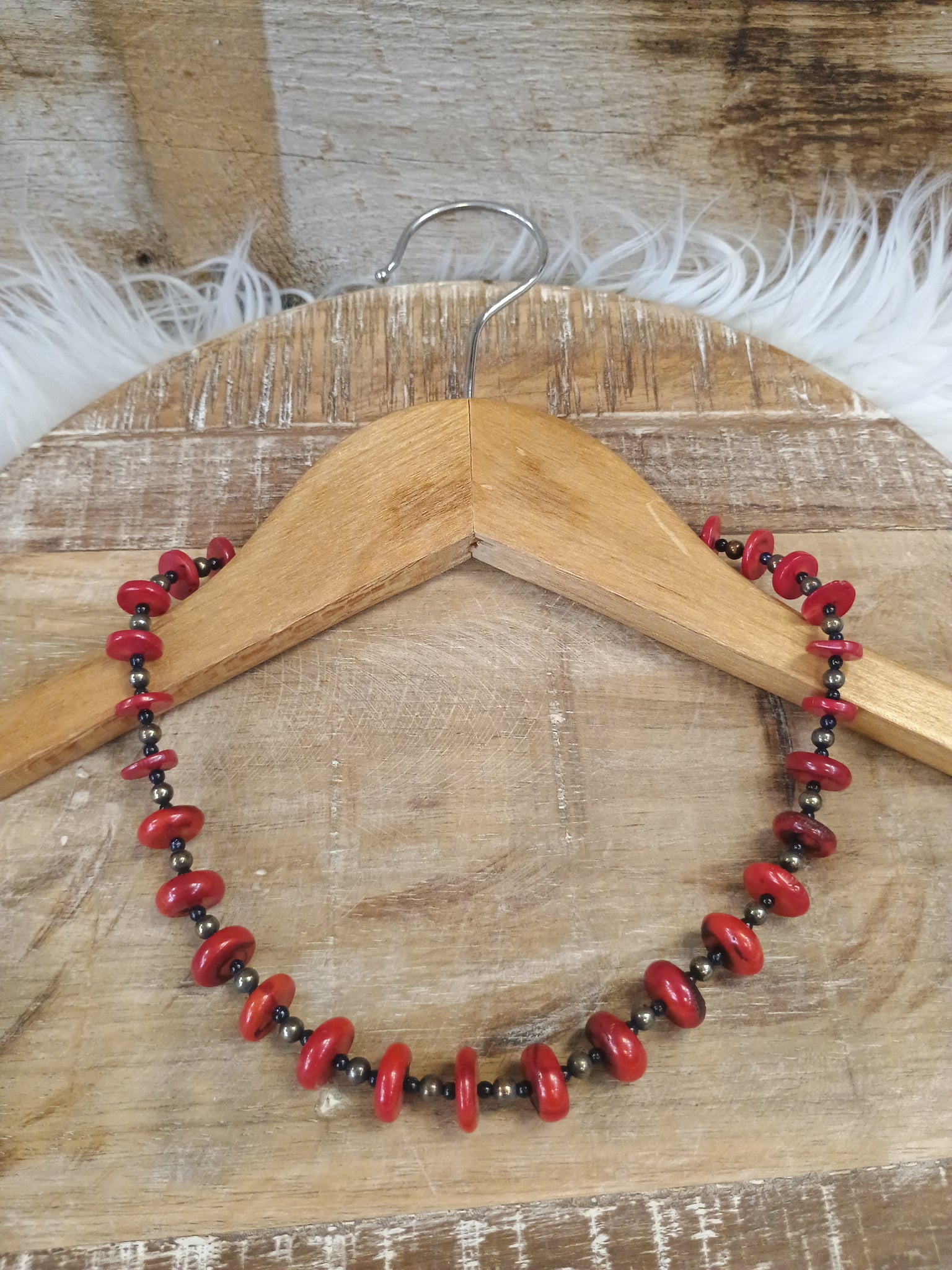 The Circle This Way Red Necklace