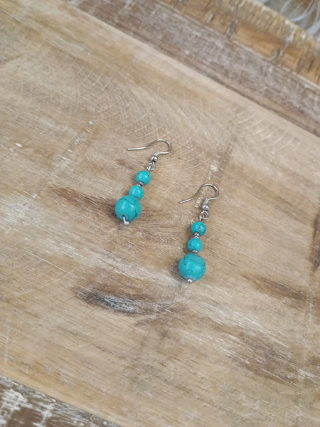 The Real Time Round Stone Earrings