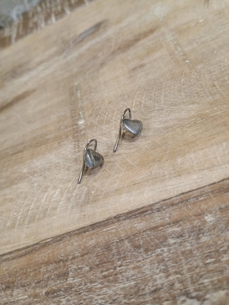 The Silver Heart Earrings