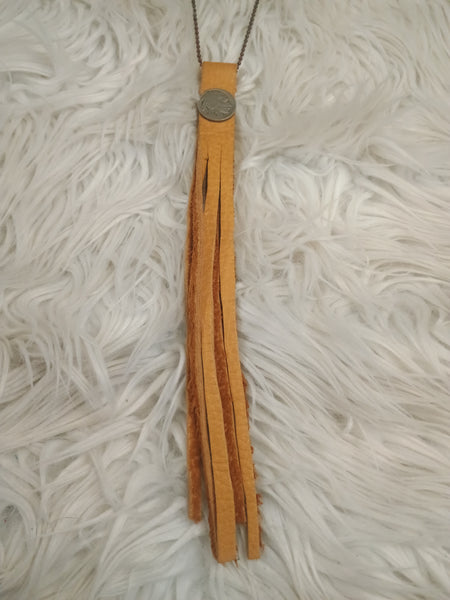 The Indian Nickel Head Leather Necklace