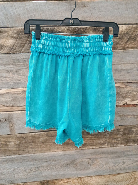 The Follow It Up Light Teal Shorts