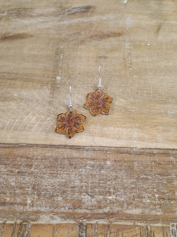 The Little Lilies Leather Earrings