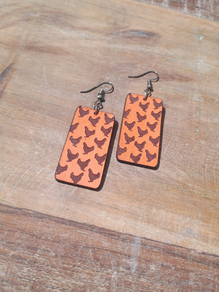 The Chicken Square Earrings