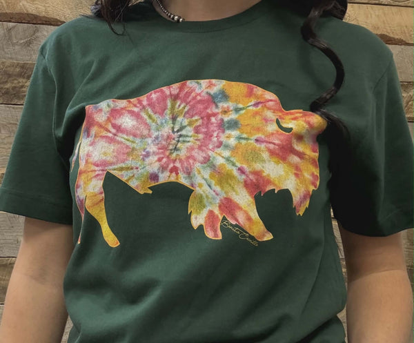 The Tie Died Buffalo Green Tee