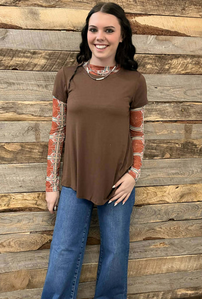 The Walk This Way Brown Top