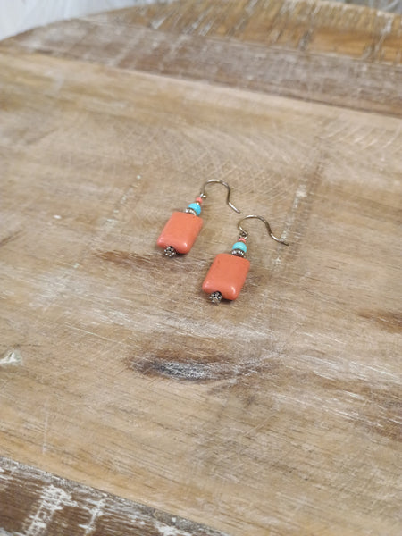 The Real Time Coral Earrings
