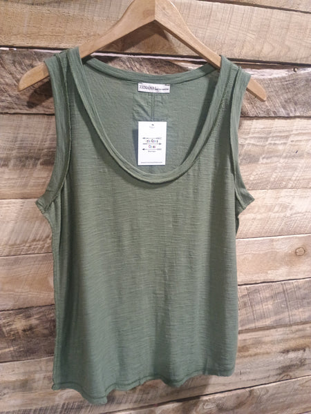 The New Way Light Olive Tank Top