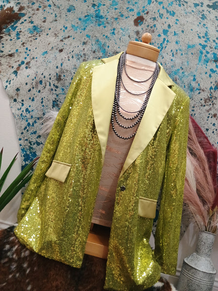 The Green Sequins Blazer