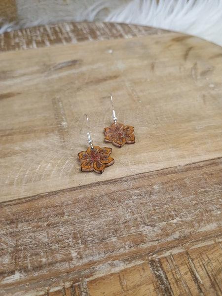 The Little Lilies Leather Earrings