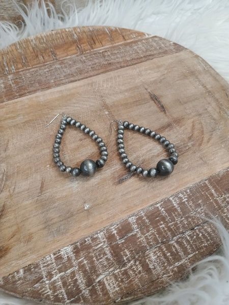 The Way To Navajo Pearl Silver Earrings