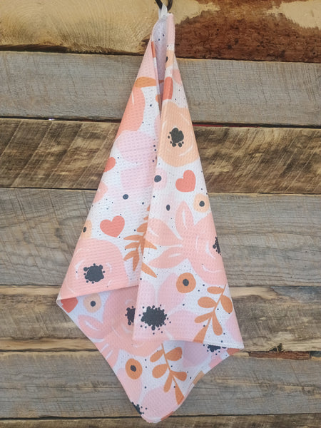 The Floral and Hearts Towel