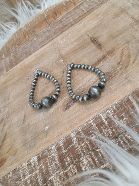 The Way To Navajo Pearl Silver Earrings