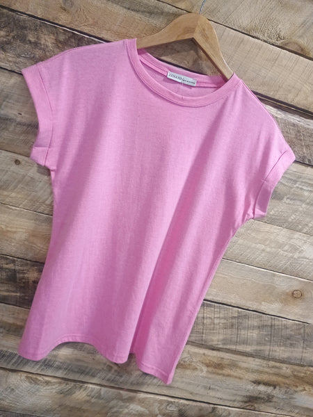 The Take It Basic Heathered Fuchsia Top