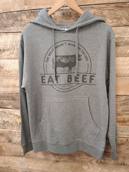The Eat Beef Grey Hoodie Sweatshirt