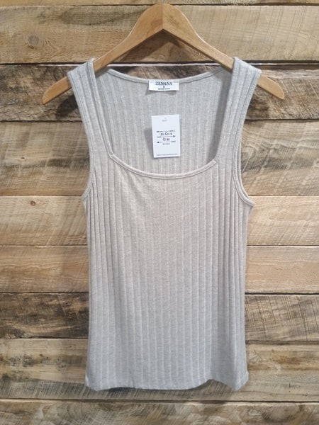 The Talk It Up Mocha Tank Top