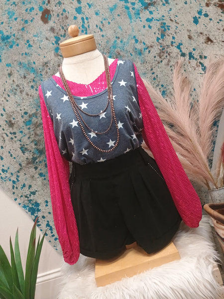 The Backstitch Black Shorts