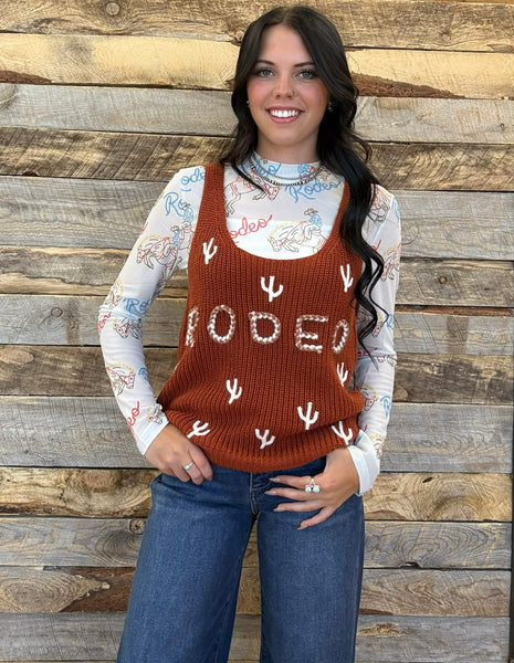 The Rodeo Mesh Top
