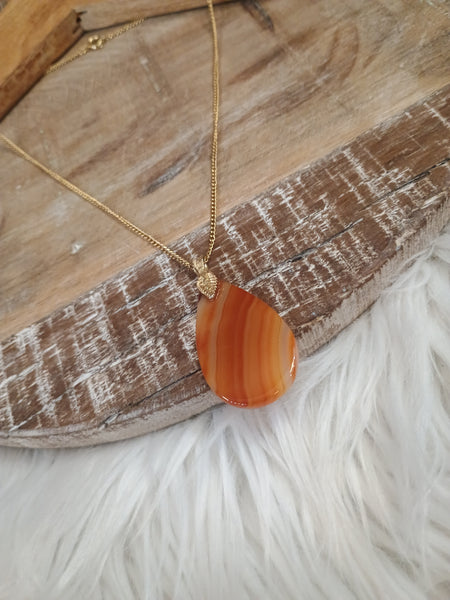 The Rust Orange Stone Necklace