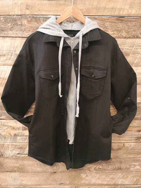 The Strong Days Zip Up Black Hoodie