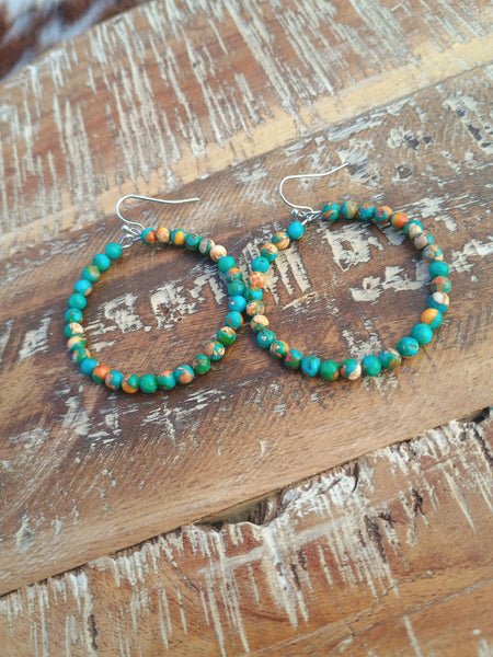 The Short Way Around Faux Navajo Pearl Multi Earrings