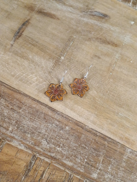 The Little Lilies Leather Earrings