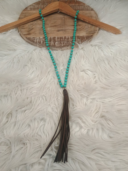 The Everyday Turquoise Tassel Necklace