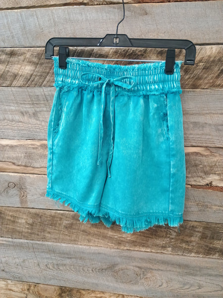 The Follow It Up Light Teal Shorts