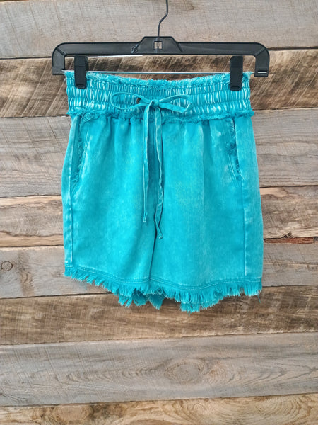 The Follow It Up Light Teal Shorts