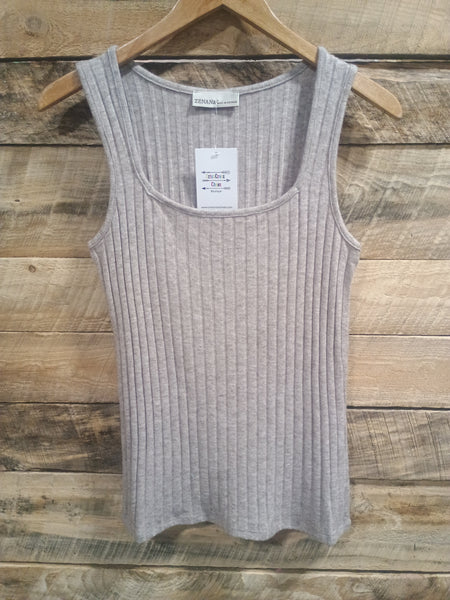 The Talk It Up Ash Mocha Tank Top