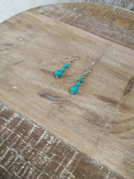 The Real Time Round Stone Earrings