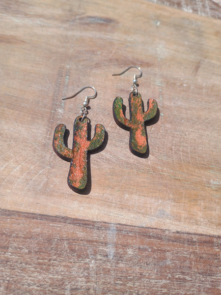 The Cactus Way Leather Earrings
