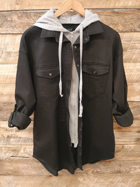 The Strong Days Zip Up Black Hoodie