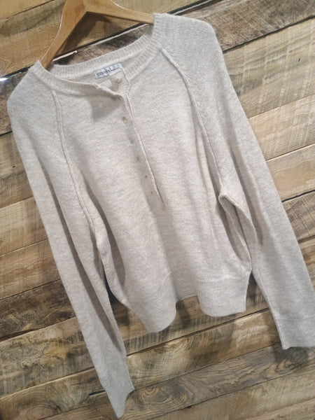 The Half Way Heather Beige Sweater Top